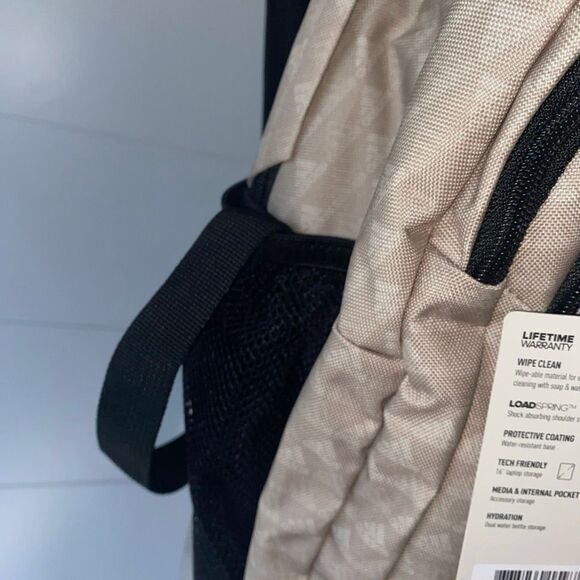 NWT Adidas Prime 6 Mini Monogram Backpack Wonder Beige/Black. LP7933. - Picture 8 of 16